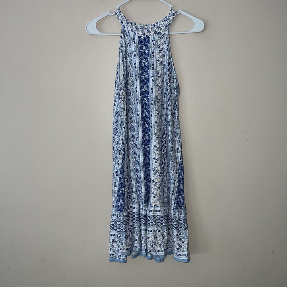 LOFT Women’s Sleeveless Blue & White Dress Size Small